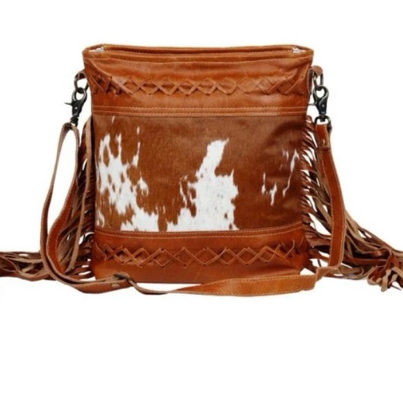 Purses Myra Bag Fashion Creed Leather and Hairon Bag S-2616 - Picture 4 of 4